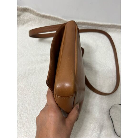 Vintage Lamarthe crossbody leather camel bag - Picture 5 of 12